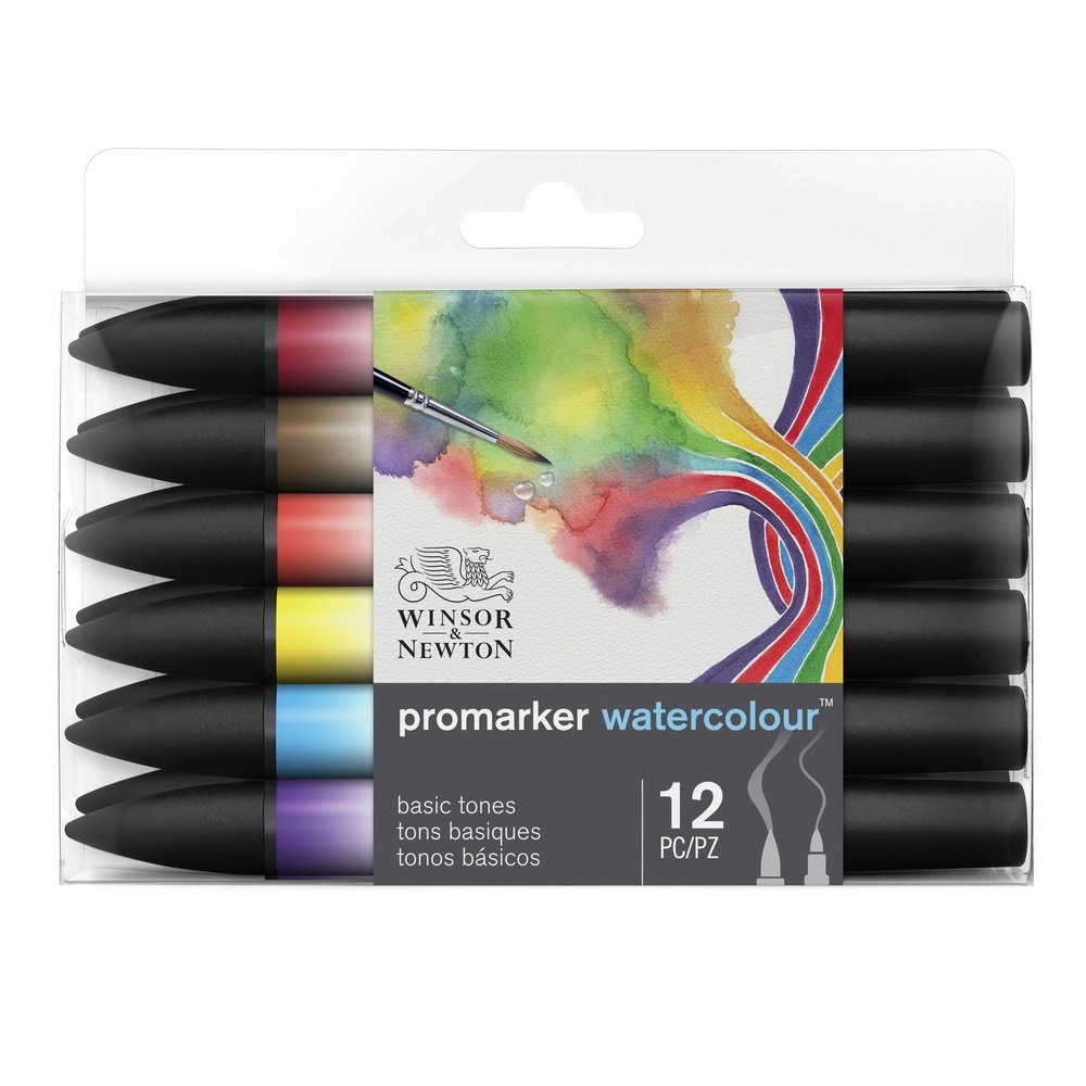 Een Winsor & Newton Promarker watercolour set 12 basic koop je bij Terpen Tijn