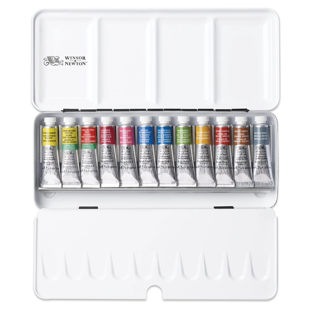 Een Winsor&Newton aquarelverf 12 tubes set in metalen doos koop je bij Terpen Tijn