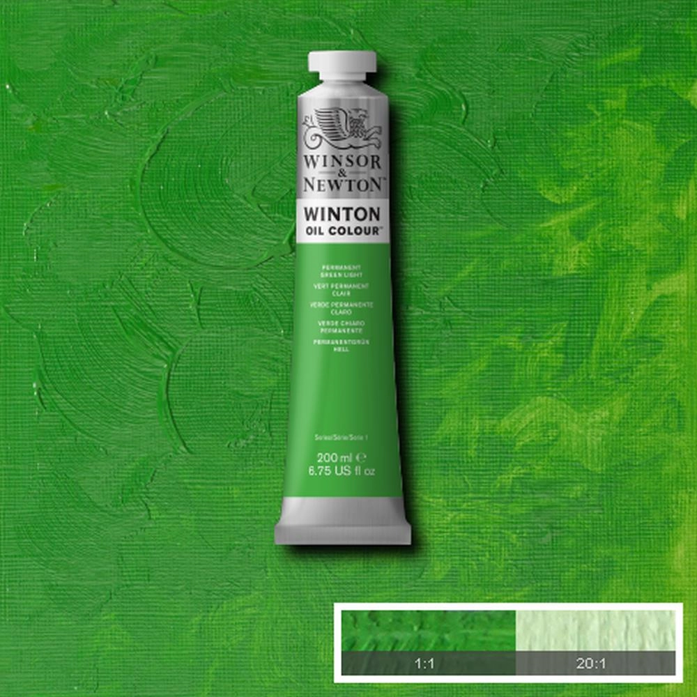 Een Olieverf Winton 200 ml 483 permanent green light koop je bij Terpen Tijn