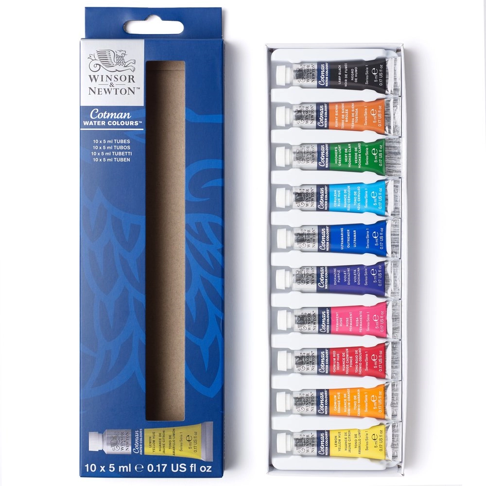 Een Cotman aquarelset met 10 tubes van 5 ml. koop je bij Terpen Tijn