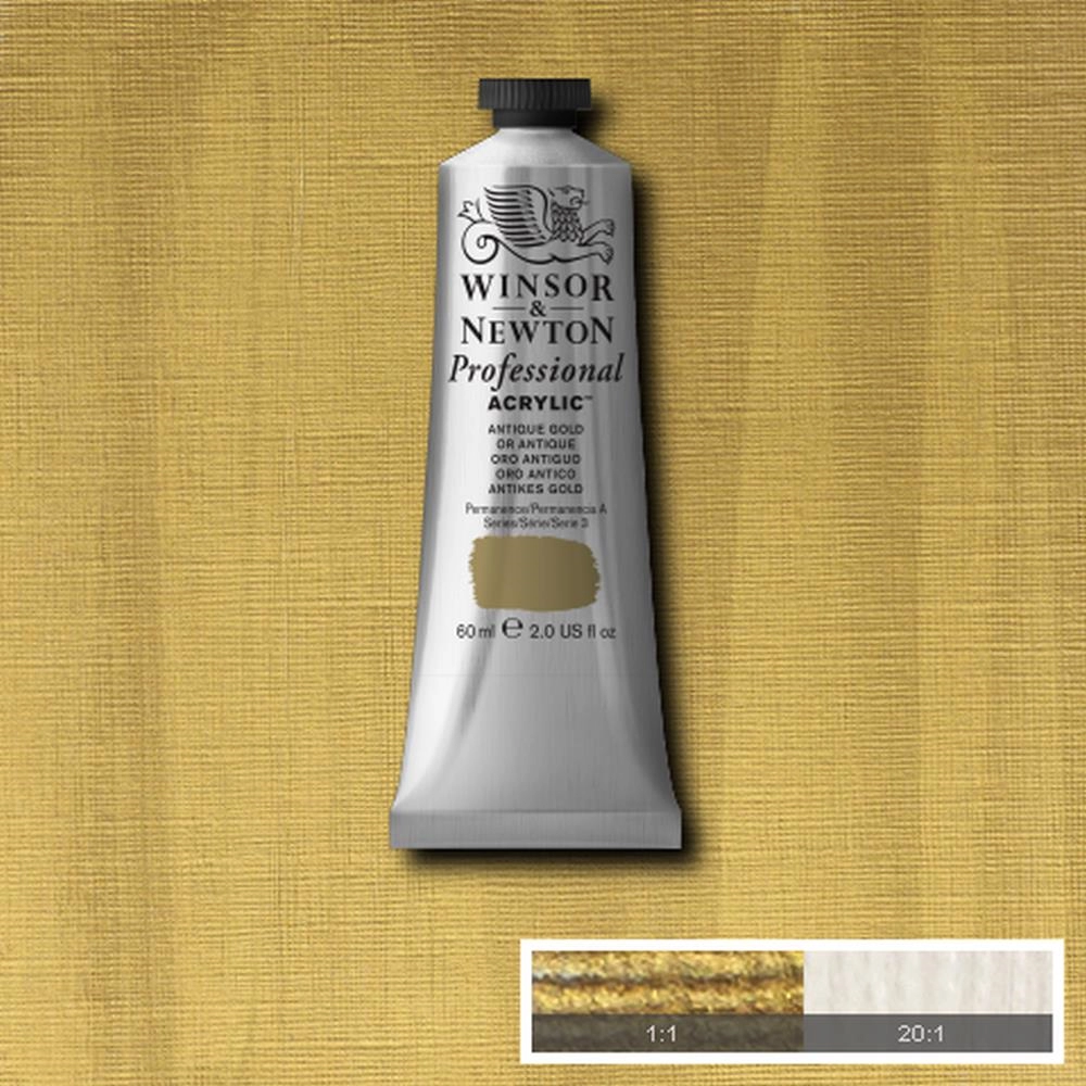 Een WINSOR & NEWTON ARTISTS ACRYLVERF 60ML 014 ANTIQUE GOLD koop je bij Terpen Tijn