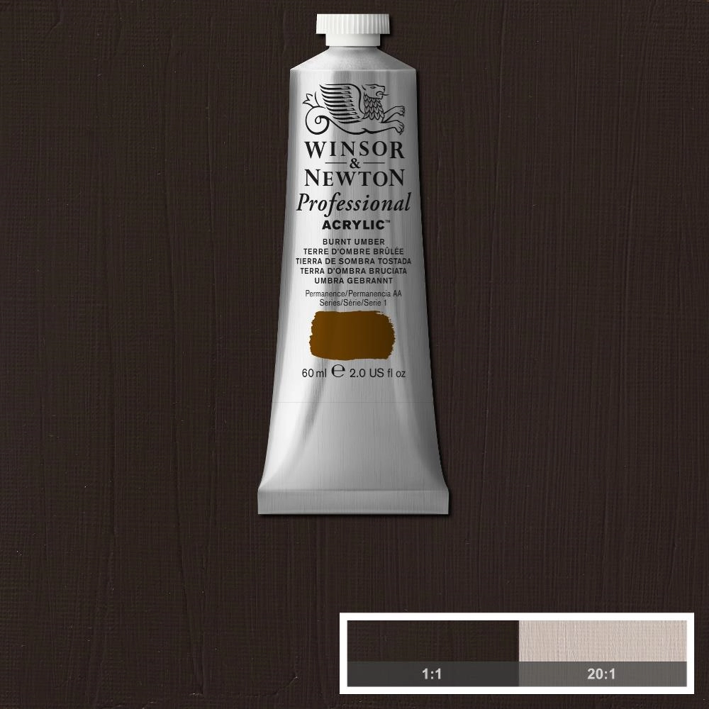 Een WINSOR & NEWTON ARTISTS ACRYLVERF 60ML 076 BURNT UMBER koop je bij Terpen Tijn