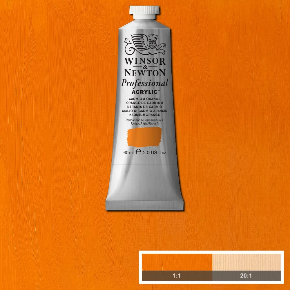 Een Winsor & Newton Professional Acrylic Colour 60ml 089 cadmium orange koop je bij Terpen Tijn