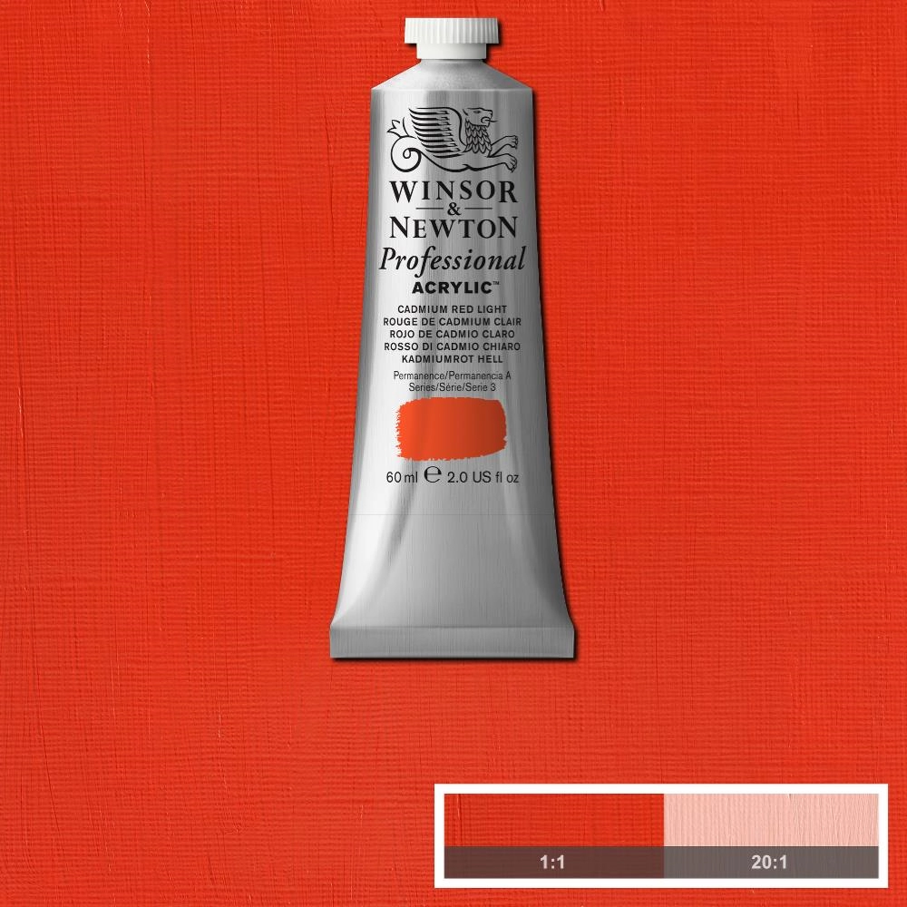 Een Winsor & Newton Professional Acrylic Colour 60ml 100 cadmium red light koop je bij Terpen Tijn