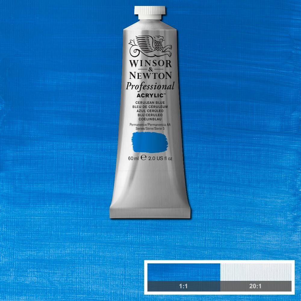 Een Winsor & Newton Professional Acrylic Colour 60ml 137 Cerulena blue koop je bij Terpen Tijn