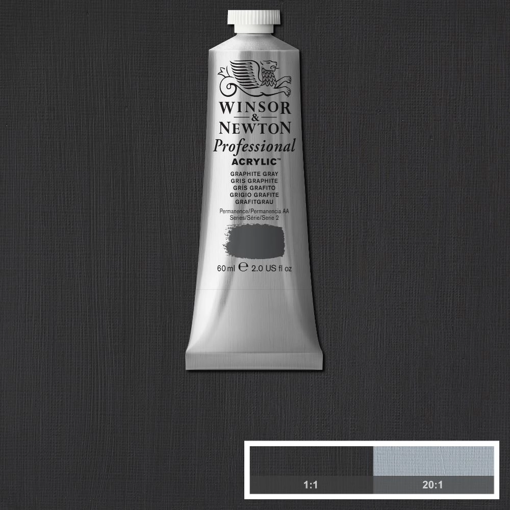 Een WINSOR & NEWTON ARTISTS ACRYLVERF 60ML 292 GRAPHITE GREY koop je bij Terpen Tijn