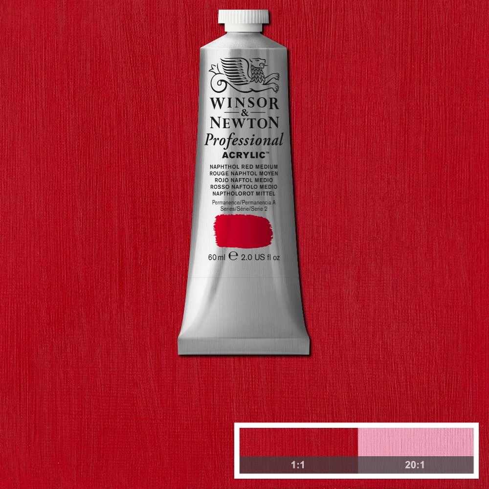 Een WINSOR & NEWTON ARTISTS ACRYLVERF 60ML 423 NAPHTHOL RED MEDIUM koop je bij Terpen Tijn