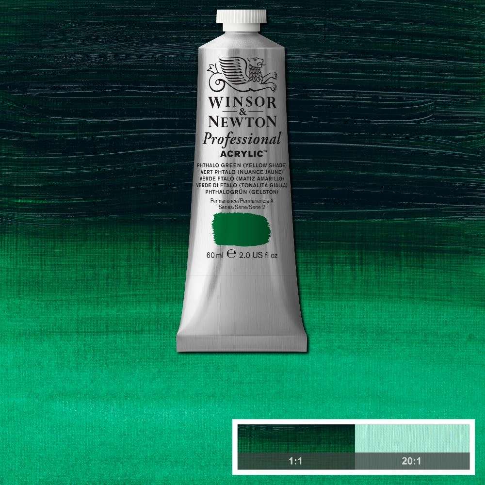 Een WINSOR & NEWTON ARTISTS ACRYLVERF 60ML 521 PHTHALO GREEN (YELLOW) koop je bij Terpen Tijn