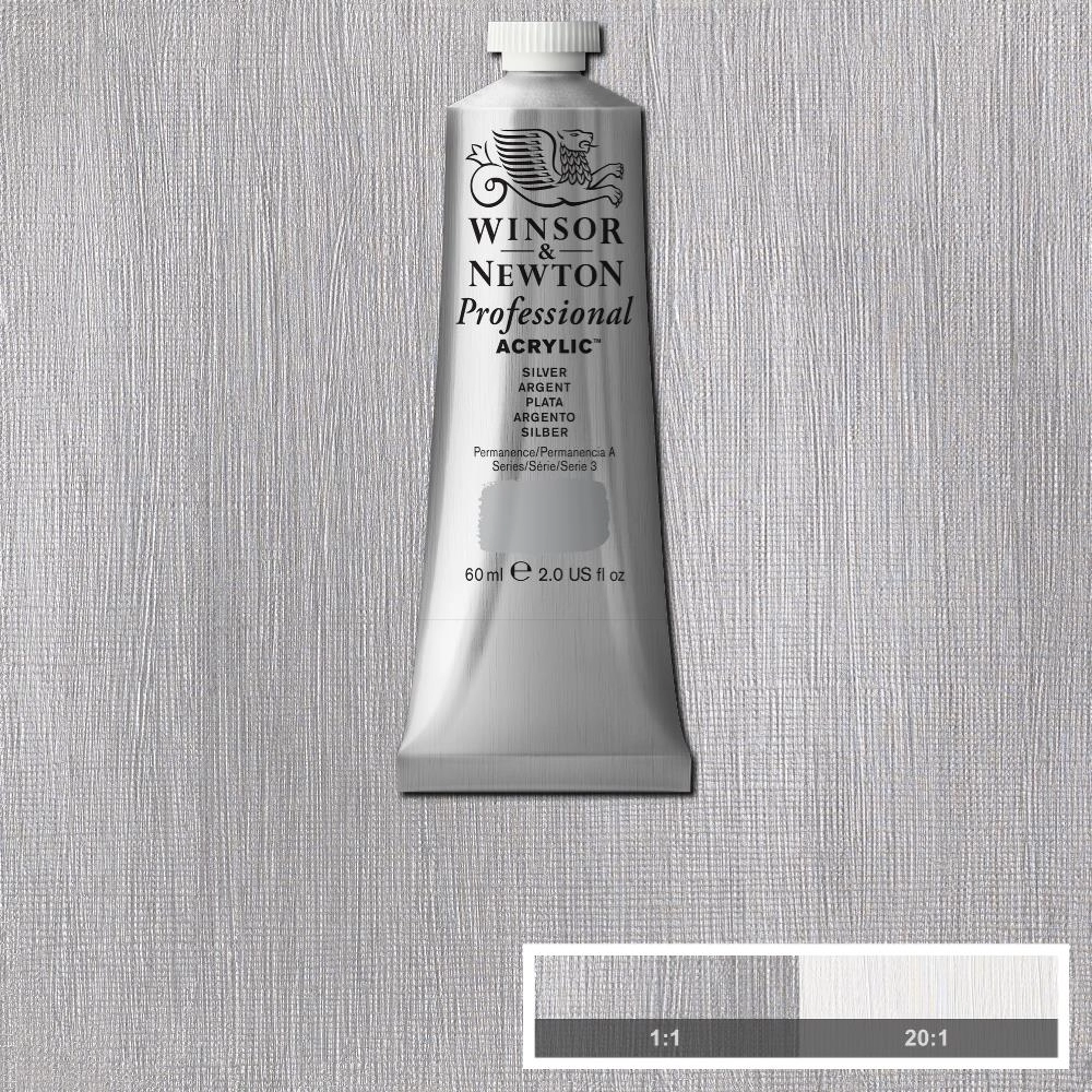 Een WINSOR & NEWTON ARTISTS ACRYLVERF 60ML 617 SILVER koop je bij Terpen Tijn