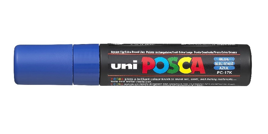 Een Posca verfmarker 17K 15 mm donkerblauw koop je bij Terpen Tijn