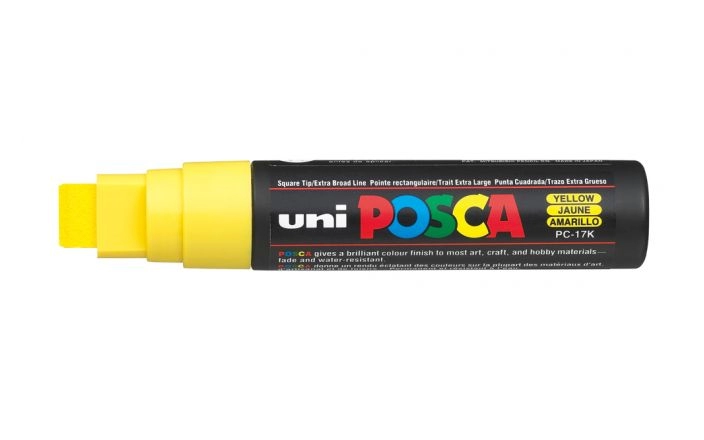 Een Posca verfmarker 17K 15 mm geel koop je bij Terpen Tijn