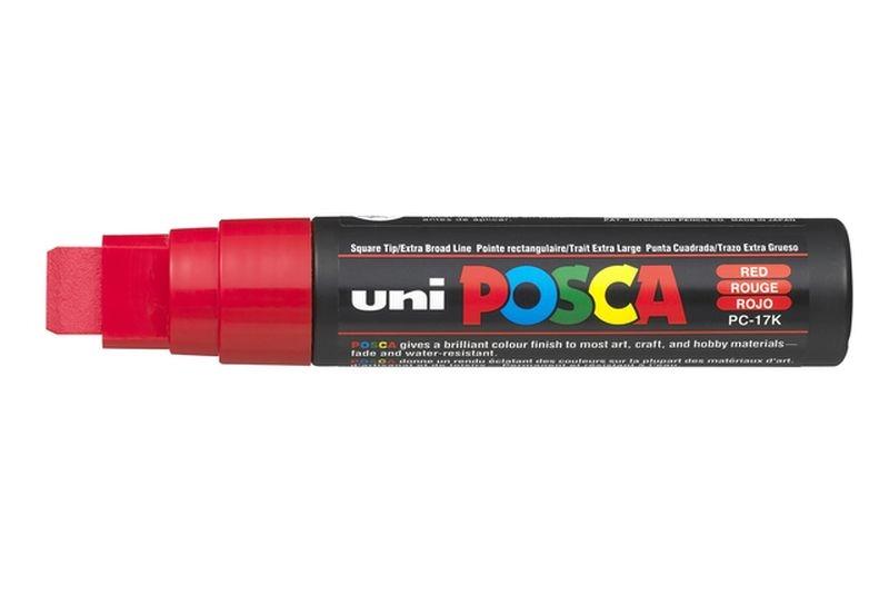 Een Posca verfmarker 17K 15 mm rood koop je bij Terpen Tijn